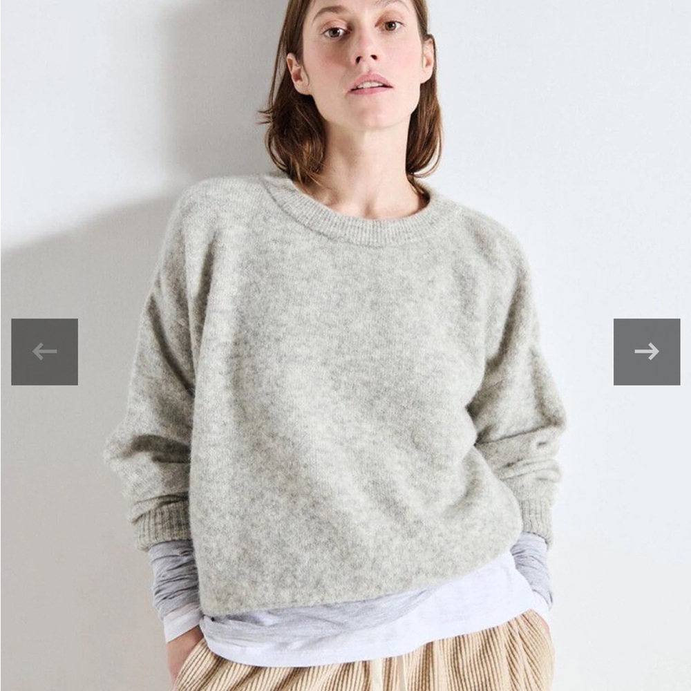 American vintage Vito crew sweater in light grey
